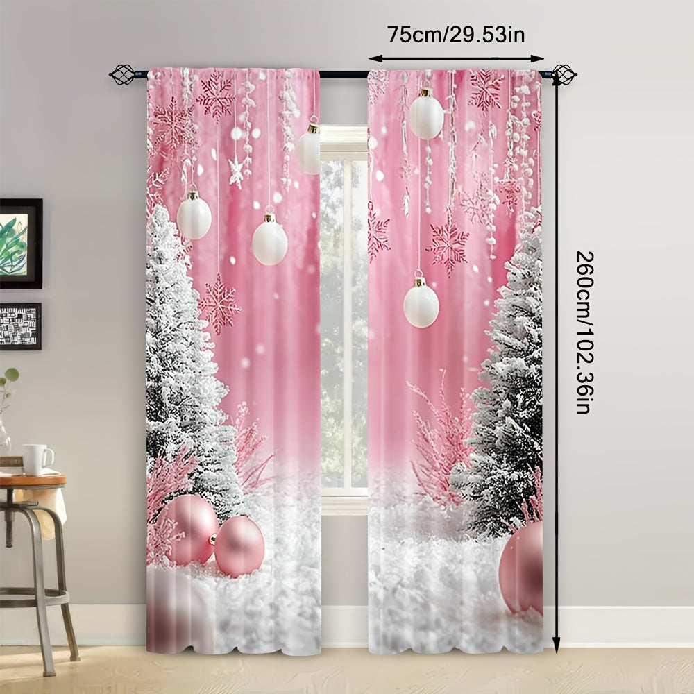 Pink Noel – Cortinas Navideñas Elegantes 🎄✨