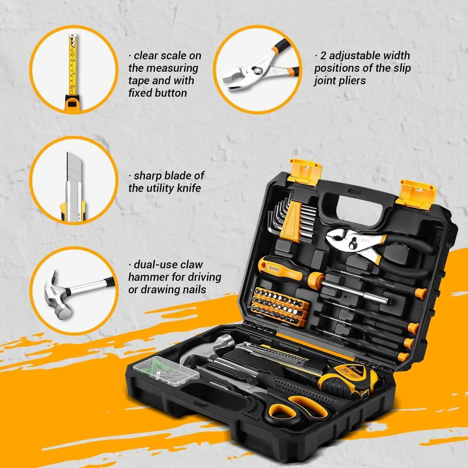 DEKO 50 Piece Home Tool Kit