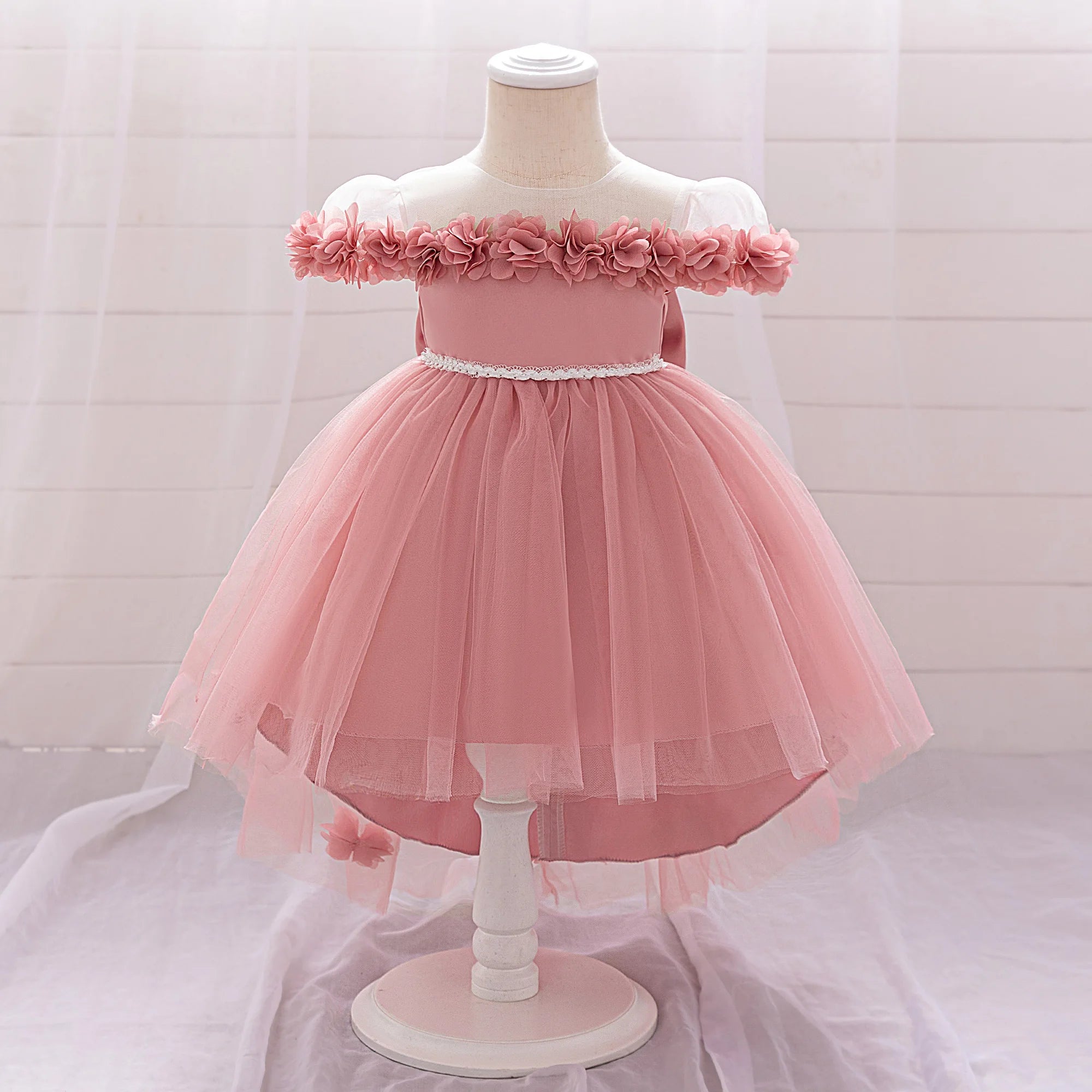 Princess Bloom – Vestido de Tul para Niña 👑🌸