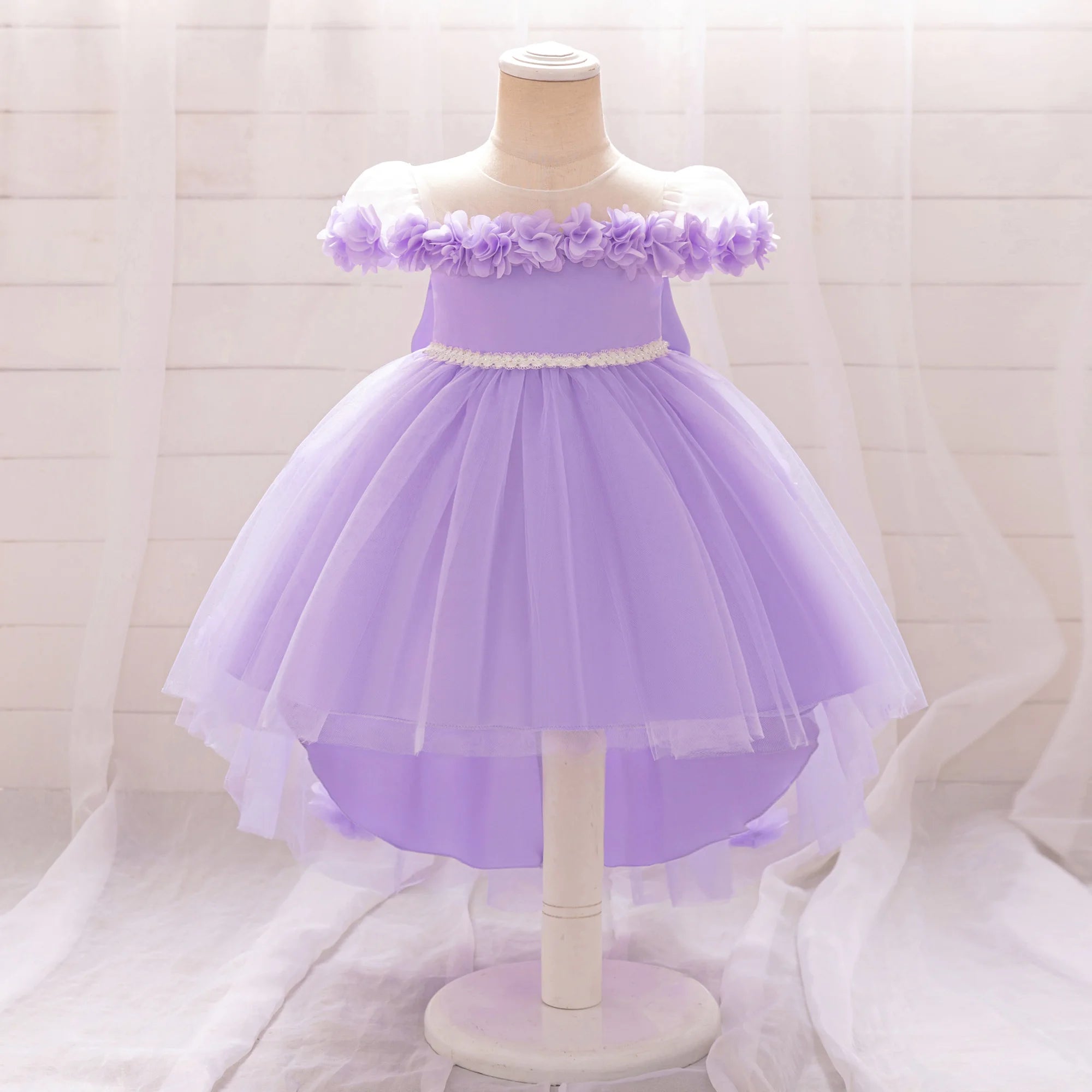 Princess Bloom – Vestido de Tul para Niña 👑🌸