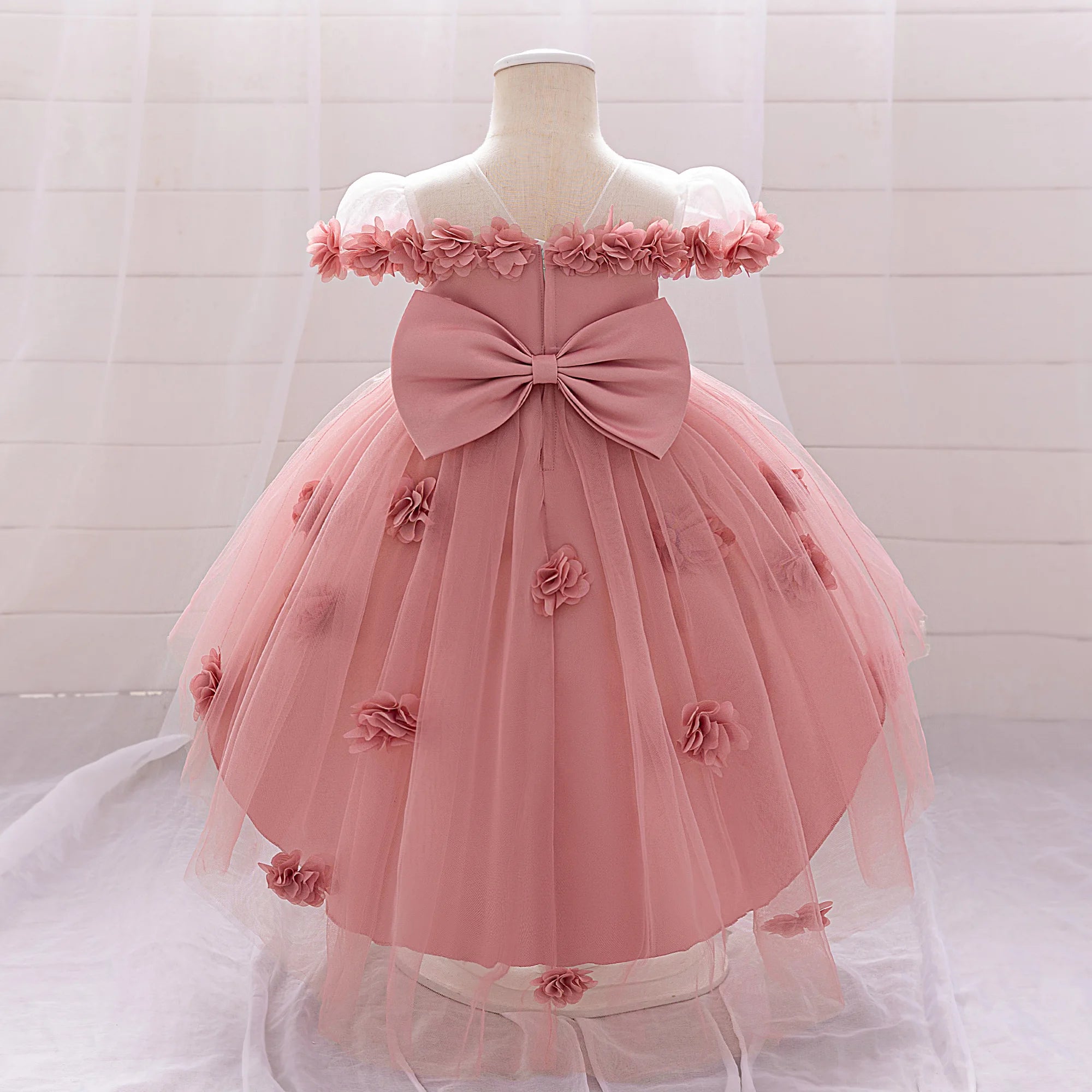 Princess Bloom – Vestido de Tul para Niña 👑🌸