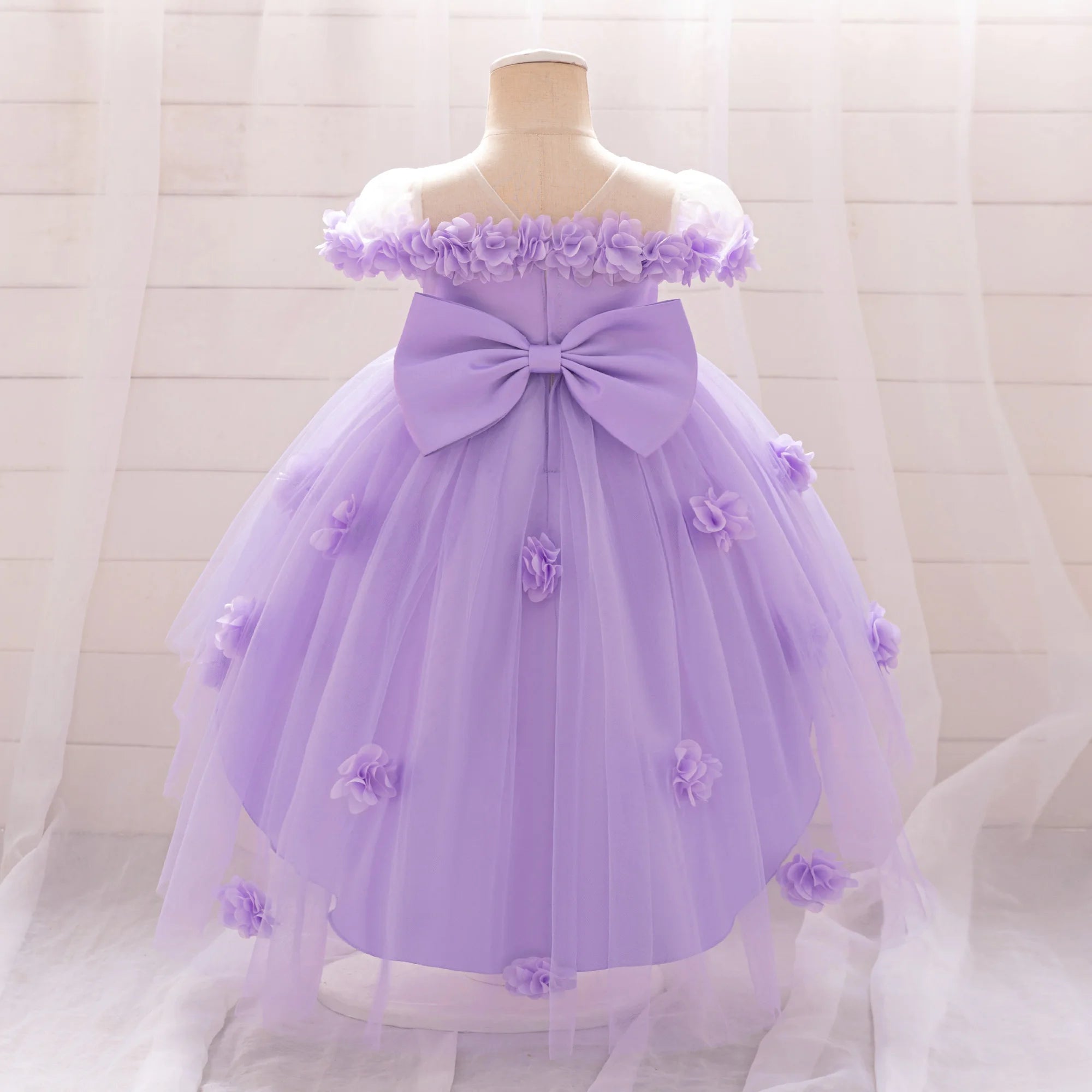 Princess Bloom – Vestido de Tul para Niña 👑🌸