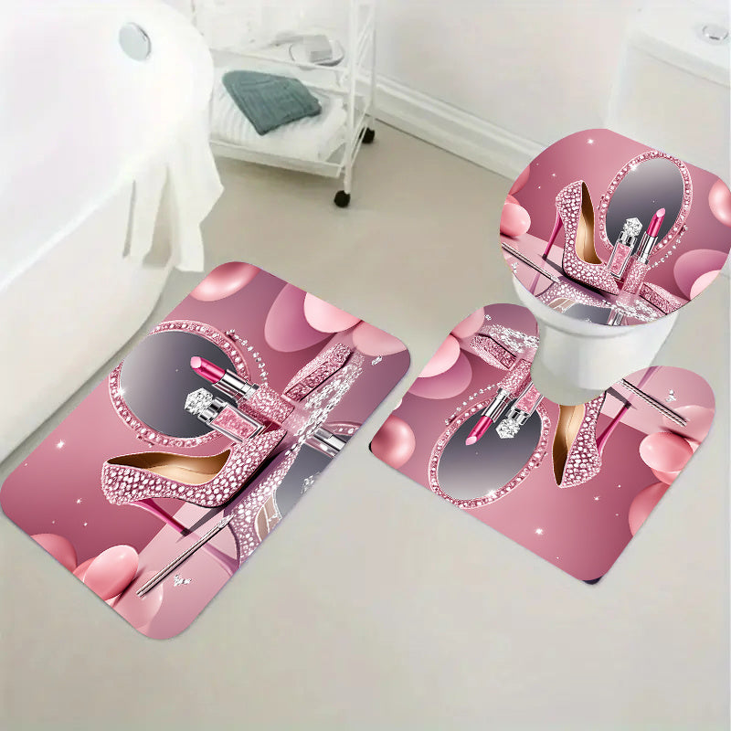 GlamPink – Juego de Baño Chic 💄👠