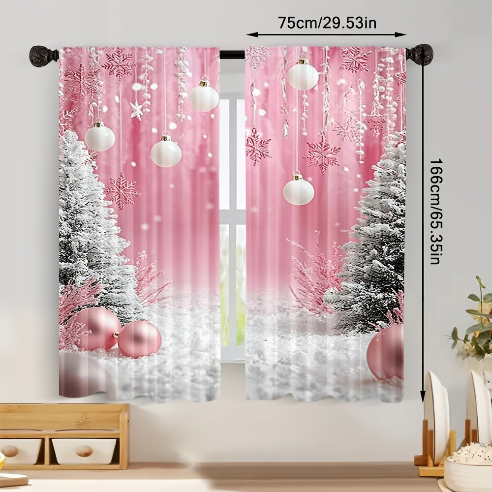Pink Noel – Cortinas Navideñas Elegantes 🎄✨