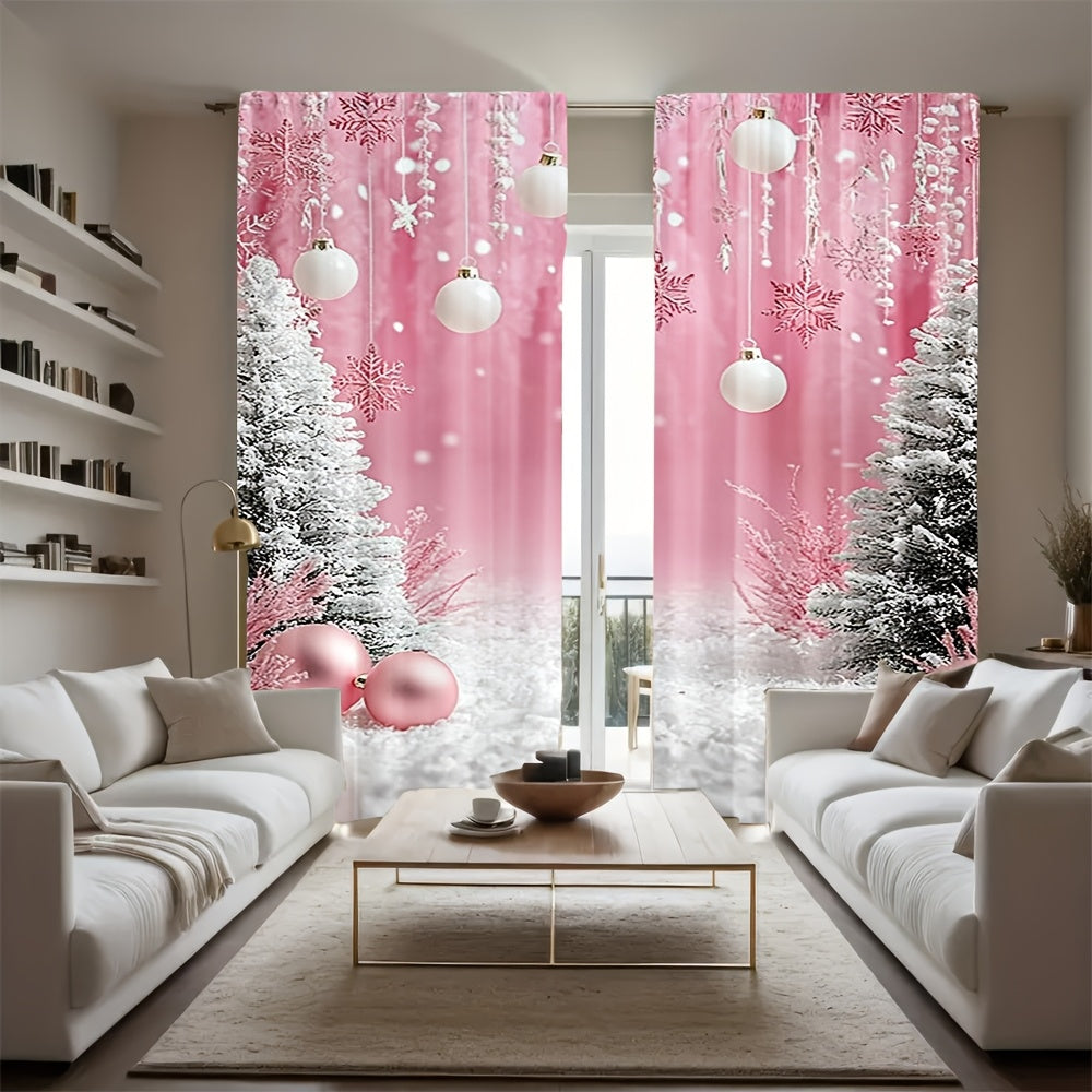 Pink Noel – Cortinas Navideñas Elegantes 🎄✨